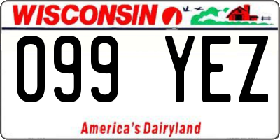 WI license plate 099YEZ