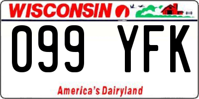 WI license plate 099YFK