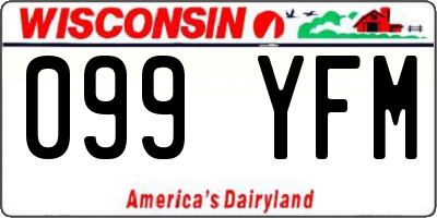 WI license plate 099YFM