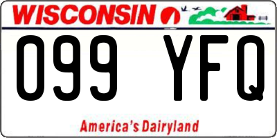WI license plate 099YFQ