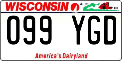 WI license plate 099YGD