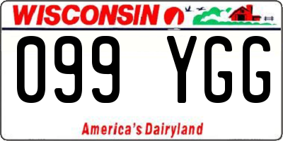 WI license plate 099YGG