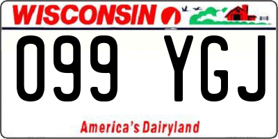 WI license plate 099YGJ