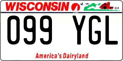 WI license plate 099YGL