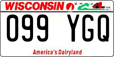 WI license plate 099YGQ