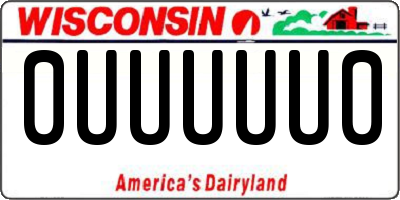 WI license plate 0UUUUU0