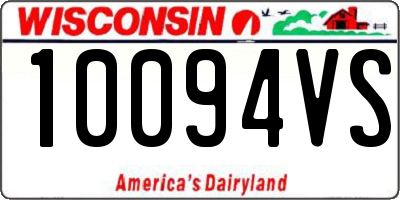 WI license plate 10094VS