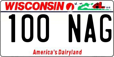 WI license plate 100NAG