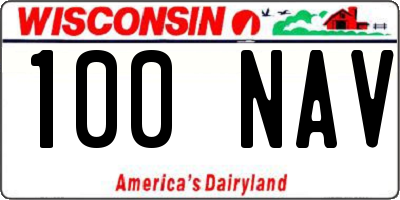 WI license plate 100NAV