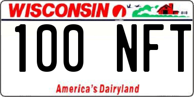 WI license plate 100NFT