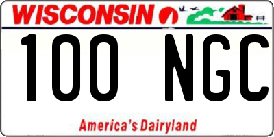 WI license plate 100NGC