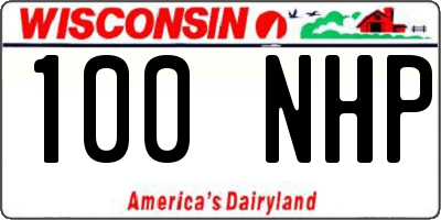 WI license plate 100NHP