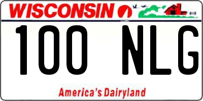 WI license plate 100NLG