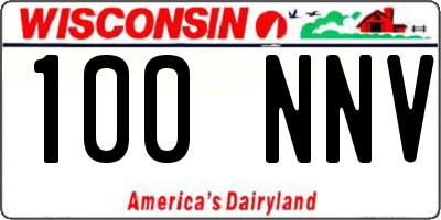WI license plate 100NNV