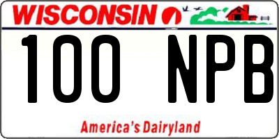 WI license plate 100NPB