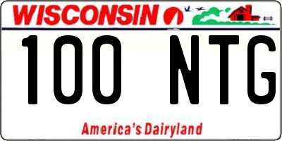WI license plate 100NTG