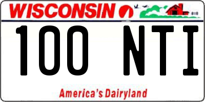 WI license plate 100NTI