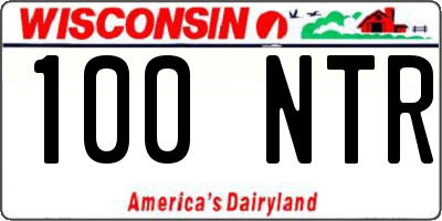 WI license plate 100NTR