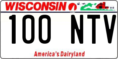 WI license plate 100NTV