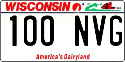 WI license plate 100NVG