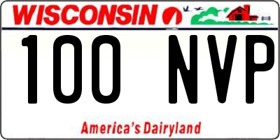 WI license plate 100NVP