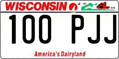 WI license plate 100PJJ