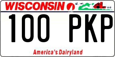 WI license plate 100PKP