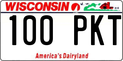 WI license plate 100PKT