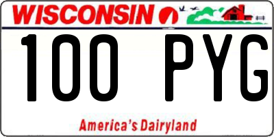 WI license plate 100PYG