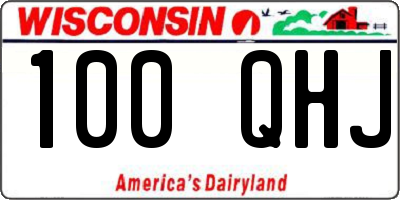 WI license plate 100QHJ