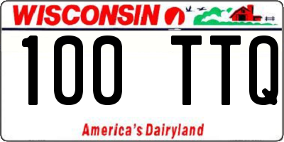 WI license plate 100TTQ