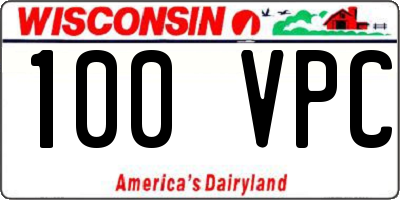 WI license plate 100VPC