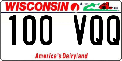 WI license plate 100VQQ