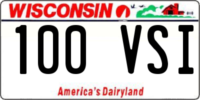 WI license plate 100VSI