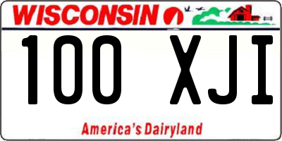 WI license plate 100XJI