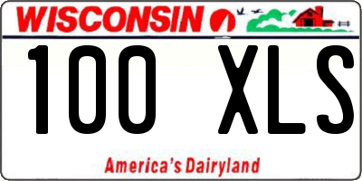 WI license plate 100XLS