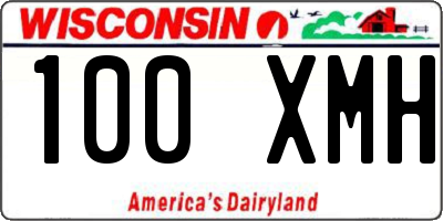 WI license plate 100XMH