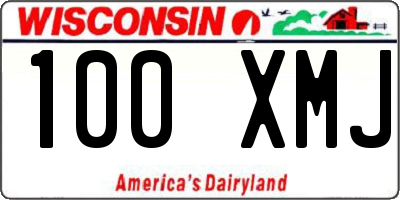 WI license plate 100XMJ