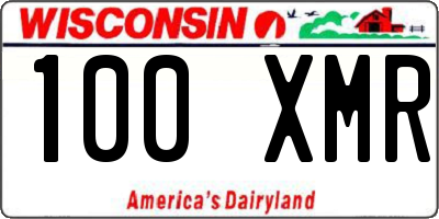 WI license plate 100XMR