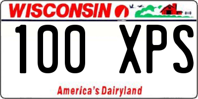 WI license plate 100XPS