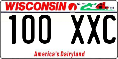 WI license plate 100XXC