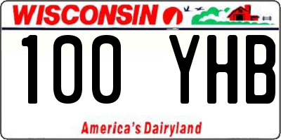 WI license plate 100YHB