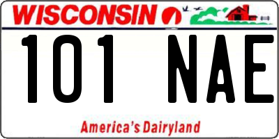 WI license plate 101NAE
