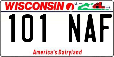 WI license plate 101NAF