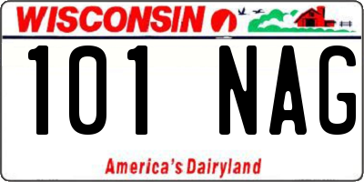 WI license plate 101NAG