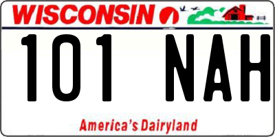 WI license plate 101NAH