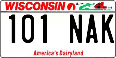 WI license plate 101NAK