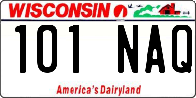 WI license plate 101NAQ