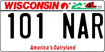 WI license plate 101NAR