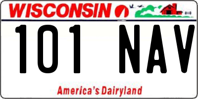 WI license plate 101NAV